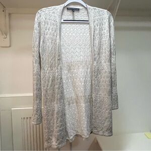 White House Black Market Cardigan Sweater Lightweight Open-Front Design